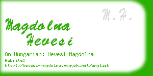 magdolna hevesi business card